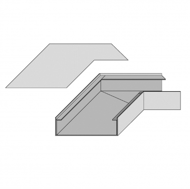 Trench Duct Flat 45° Adapter 6'' x 3.5'' Trench Duct Flat 45° Adapter 6'' x 3.5''